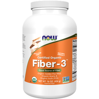 NOW Foods – Fiber-3 Organic 454 g