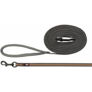 Trixie Fusion tracking leash rubberised M-XL: 5 m/17 mm graphite/papaya