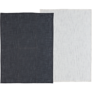 Line 2-pak Viskestykke, Ask/Hvid, 50x70 cm