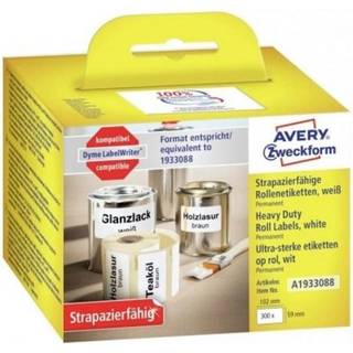 Avery A1933088 Holdbare polyester etiketter til etiketprinter 59x102mm 300stk