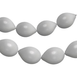 Link Balloner for Guirlander 8 stk. (Mønestøv Sølv, 33cm)