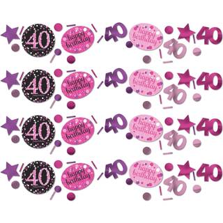 40 års fødselsdag konfetti 34 g. - Pink