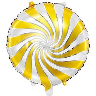 Folieballon Candy Guld 18" – Genopfyldelig Helium &amp; Luft Ballon til Festlig Dekoration