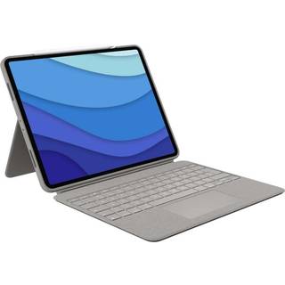 Logitech Combo Touch - keyboard and folio case - with trackpad - QWERTY - UK - sand - Tastatur & Folio sæt - Engelsk - UK - Grå