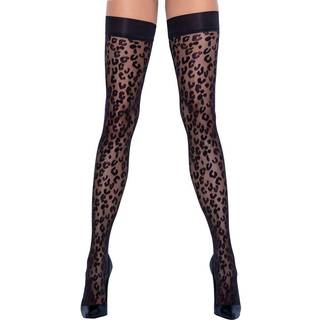 Cottelli Collection Selvsiddende Strømper med Leopard Mønster-M