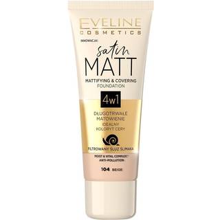 Eveline Cosmetics Satin Matt Matterende foundation med snegleekstrakt Skygge 104 Beige 30 ml - 30 ml