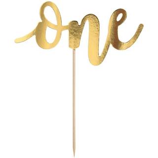 Kage topper "One" guld