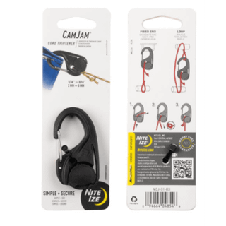 Nite Ize Camjam -sladdtätare - Bind Cam Mechanism With Carabiner Clip - Plastic Carabiner & rostfritt stål Lå