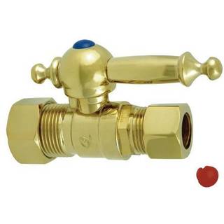Kingston Brass CC44452TL 5/8 """" O.D. Komprimering 1/2 """" O.D. Komprimering lige lukningsventil poleret messing