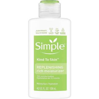 Simple Kind to Skin Genopbyggende rig fugtighedscreme med UV-filtre - Nærer følsom hud, 125 ml