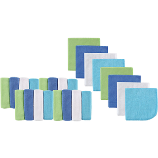 Luvable Friends Unisex Baby Super Soft Bundle Washcloths Blue One St?rrelse