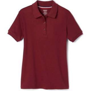 Fransk toastpiger St?rrelse Kort?rmet Interlock Polo med Picot Collar Burgundy X-Large1820Plus