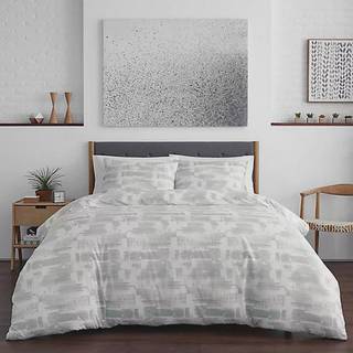 City Scene - Twin Duvet Cover S?t glat str?else med matchende shams Modern Home Decor (Aria Pastel Gray Twin)