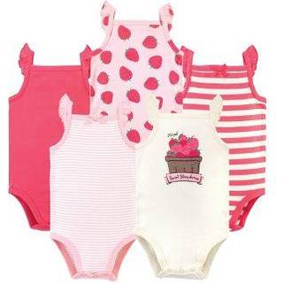 R?rt af naturen unisex baby organiske bomuld bodysuits jordb?r 9-12 m?neder