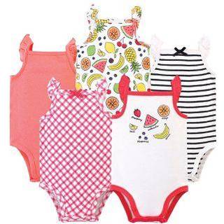 R?rt af naturen unisex baby organisk bomuld bodysuits frugt 12-18 m?neder