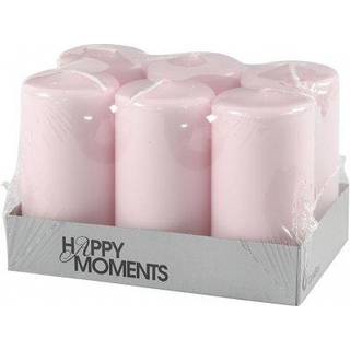 Happy Moments Bloklys, 5x10 cm, Lyserød, 6 stk.