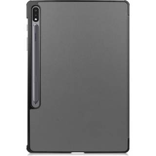 Samsung Galaxy Tab S7 Plus / FE / Lite Tri-fold etui PU læder / PC grå