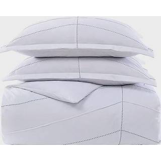City Scene Courtney Duvet Cover Set Full/Queen White