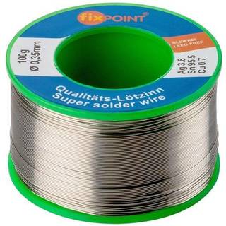 Loddetin lead-free, ø 0,35 mm, 100g rulle
