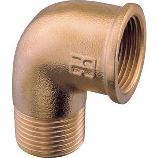Rørvinkel Guidi 90° Elbow Male/Female, messing, vinklet 90°, 1/4" G (BSP) (indvendig) til 1/4" G (BSP) (udvendig)
