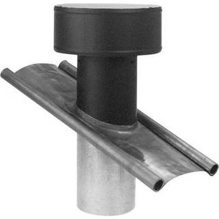 Exhausto THA Taghætter | Luftafkast - Ø200 mm - 30° - Zink Flange (OBS: se bemærkning omkring taghældning)