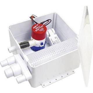 Brusepumpe båd Rule Shower Drain Box (800B + 40A), 12 V, 50.4 l/min, 3/4" (19 mm) / 1" (25 mm) / 1 1/8" (28 mm) / 1 1/2" (38 mm) slange