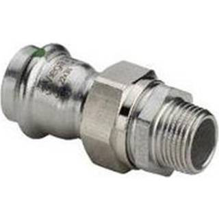 Viega Sanpress Inox overgangsforskruning 15 mm x 1/2" Rustfritstål / blank