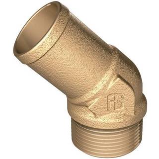 Slangnippel Guidi 45° Hose Connector Male, messing, vinklet 45°, 1 1/4" G (BSP) (udvendig) til 38 mm (1 1/2") slange