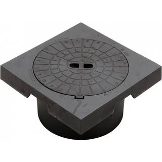 Ulefos 315 x 196 mm firkantet fast karm med dæksel 12,5t