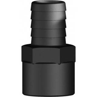 Slangnippel TruDesign Tails Straight Female Threaded, komposit, 3/4" BSP (indvendig) til 19 mm (3/4") slange, sort