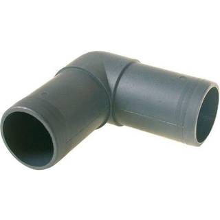 Slangevinkel, plast, vinklet 90°, 38 mm (1 1/2") slange, grå