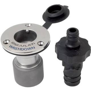 Dæksgennemføring til spuleslange Osculati Bayonet + Straight Plastic Fitting, G 1/2" (BSP) til slangekobling
