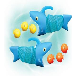 Melissa & Doug Sunny Patch Spark Shark Fish Hunt Pool Game med 2 nät och 6 fiskar att fånga i 8 år