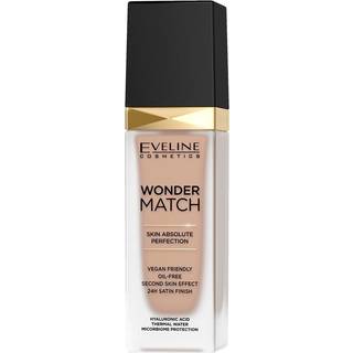 Eveline Cosmetics Wonder Match Langtidsholdbar flydende foundation med hyaluronsyre Skygge 15 Natural 30 ml - 30 ml