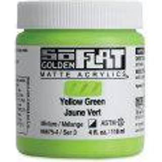 Soflat Matte akryl af Golden Yellow Green 4 Fl. oz. Krukke professionel akrylmaling semi-opaque