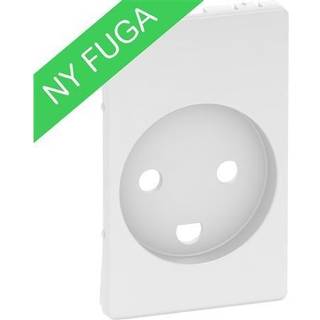 LK FUGA afdækning for stikkontakt 2-pol med jord med LED lampe 1½ modul, hvid