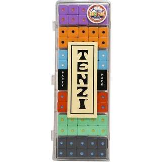 Tenzi Party Pack Dice Game - En sjov hurtig vanvid for hele familien - 6 s?t p? 10 farvede terninger med opbevaringssag - farver kan variere