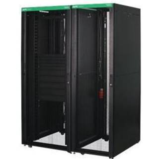 APC Easy Rack 600mm/48U/1200mm with Roof, Side panel,castors,feet and 4 Brackets, No Bottom, black