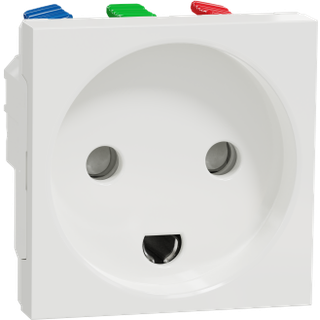 Schneider Stikkontaktindsats enkelt (45x45) white