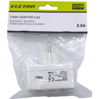 Eletra 3-vejs splitter 2,5 a ➞ På lager - klar til levering og afhentning
