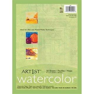 Pacon Corporation 4925 Watercolor Paper 90lb. 9-tommer x11-tommer 50sh/pk hvid