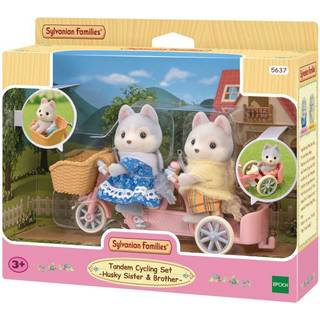 Sylvanian Families husky søskende tandemcykel legesæt