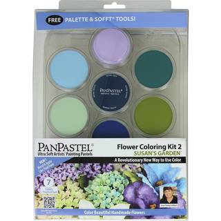 Panpastel 30116 Susan Tierney Cockburn Flower Coloring #2 Ultra Soft Artist Pastel 7 Color Kit W/Sofft Tools & Palette