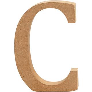 Stort Træbogstav 'C' - 8 cm Høj, 1,5 cm Tykkelse