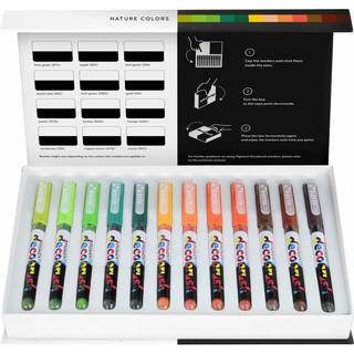 PIGMENT Deco Brush Marker Nature Colors Set 12 Farben