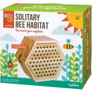 Toysmith Beetle & Bee Sunitary Bee Habitat - DIY Kids Art Craft Outdoor Bee Kit Uddannelsess?t til b?rn No Hardware/No Lim kr?vede 13 tr?bestykke