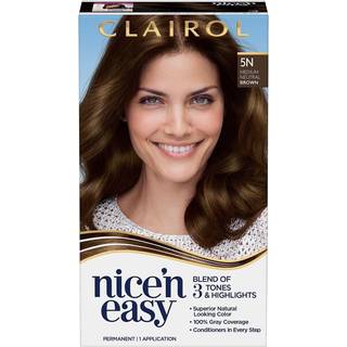 Clairol nice n let permanent farve - 5n medium neutral brun h?rfarve kvinder 1 anvendelse