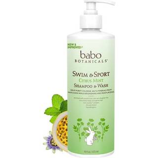 Babo Botanicals Swim & Sport Citrus Mint & Passion Fruit Clearing Shampoo & Body Wash - 16 fl oz