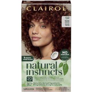 Clairol Natural Instincts halvpermanent hårfarve 5R Mellem Auburn – Naturligt udseende, 0% ammoniak, op til 28 vaske