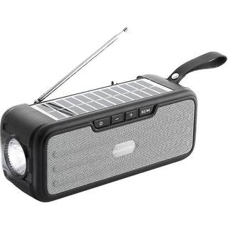Trådløs radio/højttaler med solceller og lygte - Nødradio